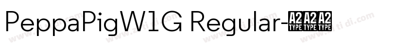 PeppaPigW1G Regular字体转换